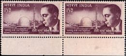 INDIA 1966-HOMI BHABHA- ATOMIC ENERGY RESEARCH-PAIR-MNH- SCARCE-B9-2020 - Neufs