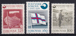 MiNr. 21 - 23 Dänemark Färöer 1976, 1. April. Gründung Des Färöischen Postwesens - Postfrisch/**/MNH - Färöer Inseln