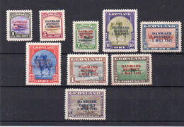 !!! GROENLAND, SERIE N°18A/18K NEUVE ** - Unused Stamps