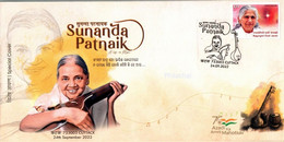 India 2022 Sunanda Patnaik Indian Classical Singer , Cinema, Writer, Poet , Film, Movie, Special Cover (**) Inde Indien - Storia Postale