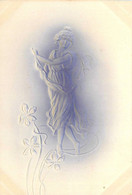 Raphael KIRCHNER ? * CPA Illustrateur Art Nouveau Jugendstil Gaufrée Embossed * Femme & Fleurs * Dos 1900 Précurseur - Other & Unclassified