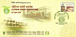 India 2022 ICAR National Rice Research Institute, Cuttack , Food,  Gastronomy ,Special Cover (**) Inde Indien - Storia Postale