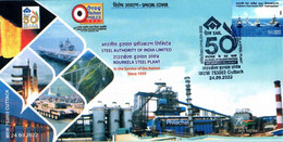 India 2022 Steel Authority Of India ,Rourkela Steel Plant , Tank , Spacecraft , Aircraft Special Cover (**) Inde Indien - Storia Postale