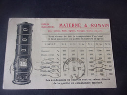 LOUVROIL 1931 - CARTE PUBLICITAIRE - Les Poêles MATERNE & ROMAIN - M. LIARD INGENIEUR - Louvroil