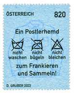AUSTRIA 2022 New *** Postmans Uniform Shirt ( Unusual Made From Postman Shirt )  Odd RARE MNH (**) - Unused Stamps