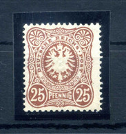 1880 GERMANIA IMPERO N.40 * 25 Pfenning Bruno Rosso - Unused Stamps