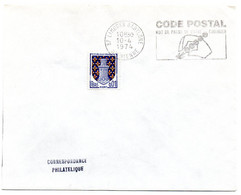 VIENNE / HAUTE - Dépt N° 87 = LIMOGES BABYLONE 1974 =  FLAMME SECAP Illustrée ' CODE POSTAL / Mot Passe' - Codice Postale