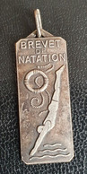 Médaille Argenté "Brevet De Natation / Fédération Française Des Maîtres Nageurs Sauveteurs" Années 30 - Swimming