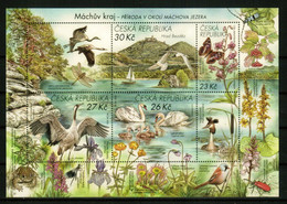 CZECH REPUBLIC 2022 FAUNA Animals BIRDS FLOWERS BUTTERFLIES - Fine S/S MNH - Ungebraucht
