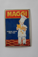 Plaque Émaillée Bombé - Publicité MAGGI 7 - Format Carte Postale - Placas Esmaltadas (desde 1961)