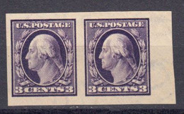 Etats Unis 1908 Yvert 169  Paire Neufs Sans Gomme Non Dentelés Bord De Feuille . G. Washington - Unused Stamps