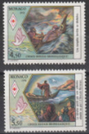 Année 1991 - N° 1797 - 1798 - Croix-Rouge Monégasque - Vie De Sainte Dévote - 2 Valeurs - Neufs