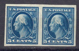 Etats Unis 1908 Yvert 171  Paire Neufs Sans Gomme  Bord De Feuille . G. Washington - Unused Stamps