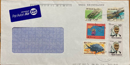 NEW ZEALAND 2007, OTAKI RAILWAY CANCELLATION,USED COVER WITH VINTAGE AIRMAIL LABEL ! INSECT 1987 CHILD PAINTING,1979 FIS - Cartas & Documentos
