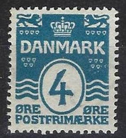 DENMARK 1905 Numeral 4o Mounted Mint - Unused Stamps