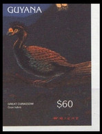 Great Curassow, Birds, Guyana 1996 Imperf MNH - Coucous, Touracos