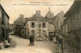 La Trinité * Porhouet * Rue De La Basse Ville * La Croix Gothique * Villageois Coiffe - La Trinite Sur Mer