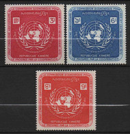 Khmere  ( République ) - 1972 - ECAFE   - N° 293 à 295 - Neufs ** - MNH - Asia (Other)