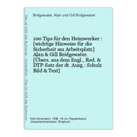 100 Tips Für Den Heimwerker : [wichtige Hinweise Für Die Sicherheit Am Arbeitsplatz] - Autres & Non Classés