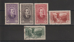 Grand Liban 1937-38 Président Et Sites 152-56, 5 Val Oblit Used - Gebruikt