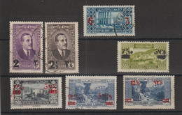 Grand Liban 1938-42 Président Et Sites Surchargés 157-63, 7 Val Oblit Used - Usati