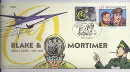 Belgie - Belgique Numisletter  3282 + 3283  Blake En Mortimer 2004 - Numisletters