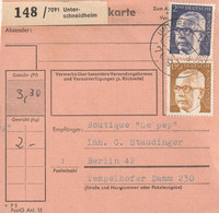 Paket Karte, Unterschneidheim, Berlin - Other & Unclassified