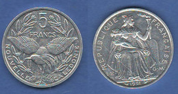 Nuova Caledonia 5 Francs 1991 New Nouvelle Caledonie - Nouvelle-Calédonie