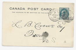 3714   Entero Postal  Halifax 1899 Canadá - 1860-1899 Reign Of Victoria