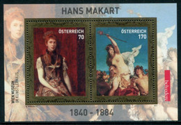 AUSTRIA  2011 Hans Makart Paintings Block  MNH / **  .  Michel Block 64 - Blocchi & Fogli