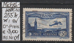 1929 - FRANKREICH - FM/DM "Bauwerke" 5 Fr Braun - O Gestempelt  - S.Scan (fr 255bo 01-02) - Oblitérés