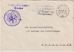 DR - Dt. Gesandtschaft Tirana Brief/Frei D. Ablösung Berlin - Leipzig 1935 - Albanie