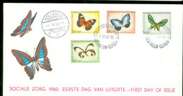 NEDERLANDS NIEUW GUINEA * FDC E5 * VLINDERS * BUTTERFLY * PAPILLON * SCHMETTERLINGE * ONBESCHREVEN * OPEN KLEP (12.164b) - Nouvelle Guinée Néerlandaise