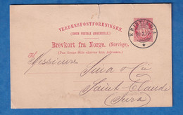 CPA Entier Postal - CHRISTIANIA / KRISTIANIA - Den Norske Creditbank - 26 Octobre 1897 - Norvége Norge - Enteros Postales