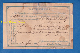 CPA De 1888 - GENEVE Suisse - Charles FISCHER Transport - Envoi Par Train Petite Vitesse  Bahn Bellegarde à La Cluse - Ferrovie