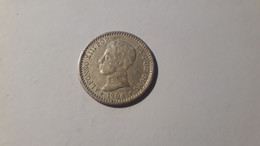 AM2 SPAGNA ALFONSO XIII 50 CENTIMOS 1904 ARGENTO SILVER IN BB+ - Monete Provinciali