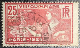 N°184 Jeux Olympiques De Paris 1924. Cachet Net Du 9 Avril 1924 à Bordeaux - Oblitérés