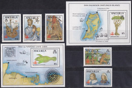 F-EX30868 ANGUILLA MNH 1986 DISCOVERY OF AMERICA COLUMBUS COLON MAP. - American Indians