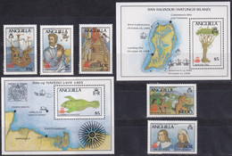 F-EX30868 ANGUILLA MNH 1986 DISCOVERY OF AMERICA COLUMBUS COLON MAP. - Indios Americanas