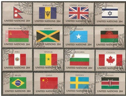 NACIONES UNIDAS BANDERAS YVERT NUM. 390/405 SERIE COMPLETA USADA - Used Stamps