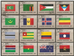 NACIONES UNIDAS BANDERAS YVERT NUM. 467/82 SERIE COMPLETA USADA - Used Stamps