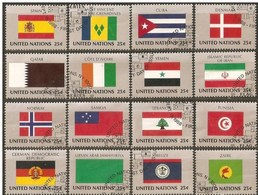 NACIONES UNIDAS BANDERAS YVERT NUM. 521/36 SERIE COMPLETA USADA - Used Stamps