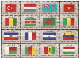 NACIONES UNIDAS BANDERAS YVERT NUM. 316/331 SERIE COMPLETA USADA - Used Stamps