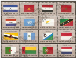 NACIONES UNIDAS BANDERAS YVERT NUM. 547/62 SERIE COMPLETA USADA - Used Stamps