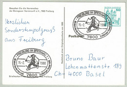 Deutsche Bundespost 1980, Karte Fasnet Freiburg, Karneval / Carnaval / Carnival - Carnevale