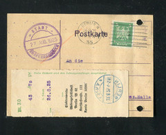 Deutsches Reich / 1925 / Postkarte Frankatur Mit "Lochung/Perfin" Ex Elektrowerke Berlin (2585) - Briefe U. Dokumente
