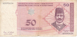 BILLETE DE BOSNIA HERZEGOVINA DE 50 MARKA DEL AÑO 1998 (BANK NOTE) - Bosnië En Herzegovina