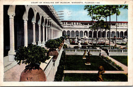 Florida Sarasota Ringling Art Museum Main Corner Of Court 1938 - Sarasota