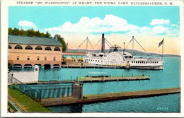 New Hampshire Lake Winnepesaukee The Weirs Steamer Mount Washington At The Wharf - White Mountains