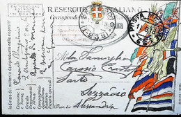 Italy - WWI-PM 55 Del 11.08.18 + Ovale Nero Del 2°AUTOPARCO DI MARCIA Di Censura.-300915 - Poste Militaire (PM)